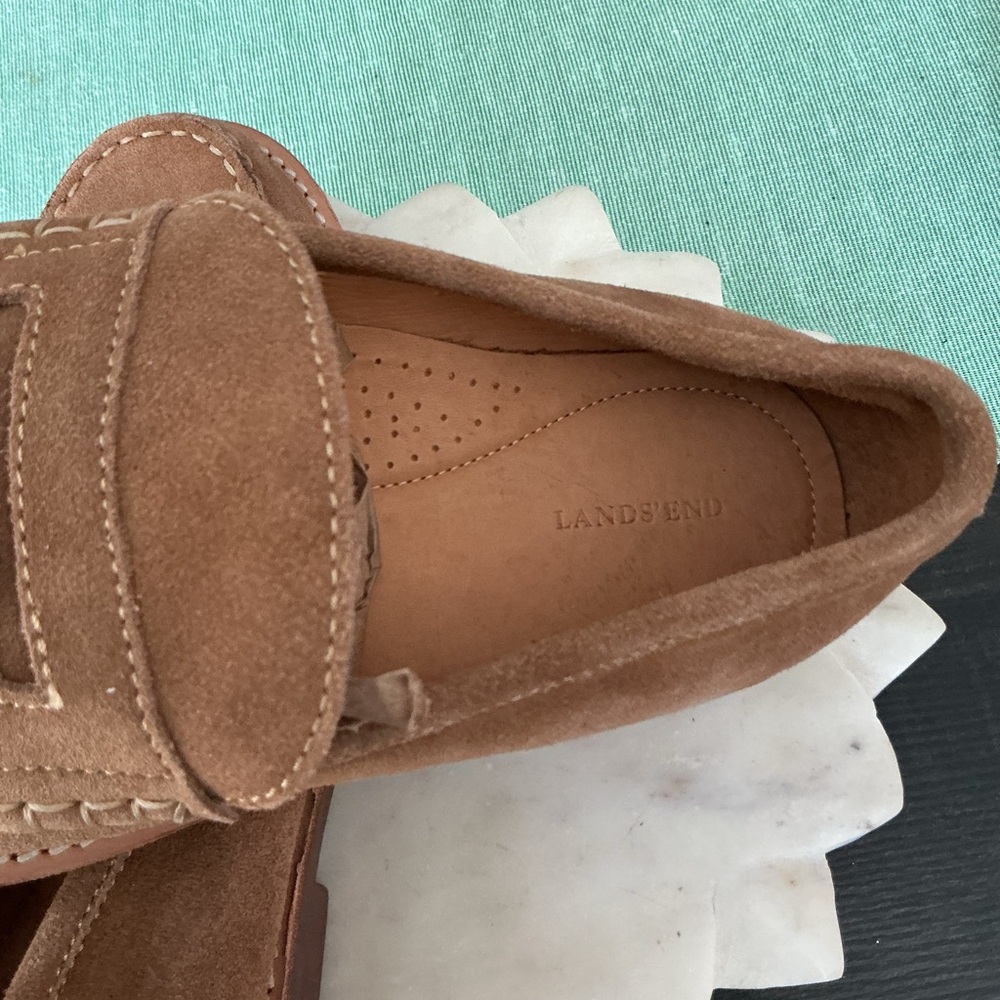 Men's Suede Penny Loafers in Light Brown - Picture 6 of 6